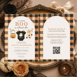 All in One Little Boo Halloween Baby Shower Invitation