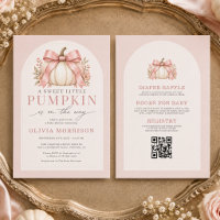All in One Little Pumpkin Floral Bow Baby Shower