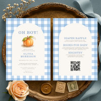 All in One Little Pumpkin Oh Boy Blue Baby Shower