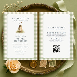 All in One Little Putter Golf Baby Shower Invitation