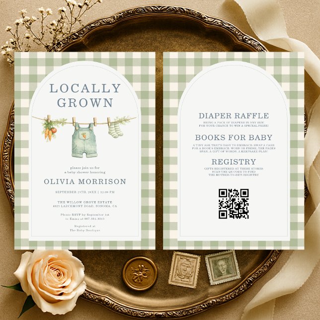 All in One Locally Grown Baby Shower Invitation (Creator Uploaded)