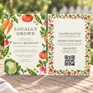All in One Locally Grown Baby Shower Invitation