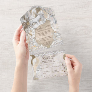 ALL IN ONE Masquerade Party Invitation