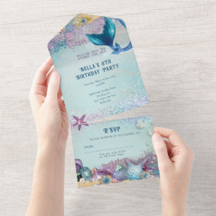 ALL IN ONE Mermaid Under the Sea Invitation