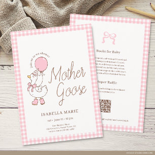 All in One Mother Goose Girl Baby Shower Invitation
