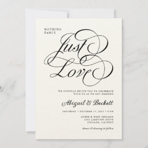 All In One Nothing Fancy Just Love Wedding Invitation