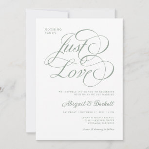 All In One Nothing Fancy Just Love Wedding Invitation