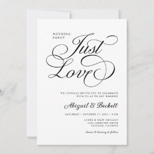 All In One Nothing Fancy Just Love Wedding Invitation
