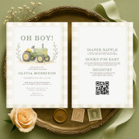 All in One Oh Boy Farmer Tractor Baby Shower