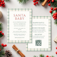 All in One Preppy Plaid Santa Baby Shower