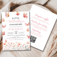 All in One QR Code Little Butterfly Baby Shower