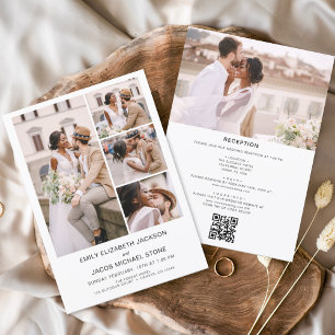 All In One  QR Code Minimalist Photo White Wedding