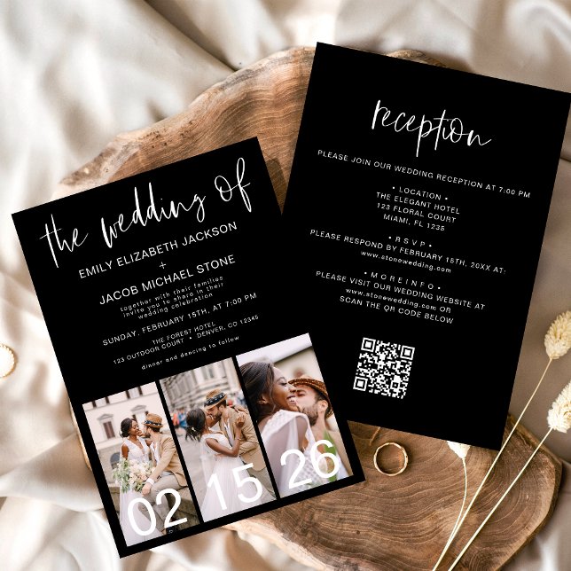All in One QR Code The Wedding of Minimalist Invitation (Creator Uploaded)