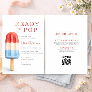 All in One Ready To Pop Popsicle Baby Shower Invitation