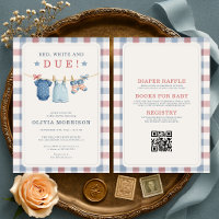 All in One Red White and Due American Baby Shower