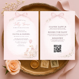 All in One Silly Goose Couples Baby Shower  Invitation