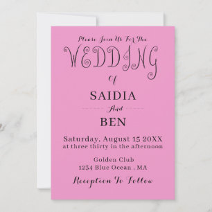 All-In-One Simple Classic Wedding Invitation