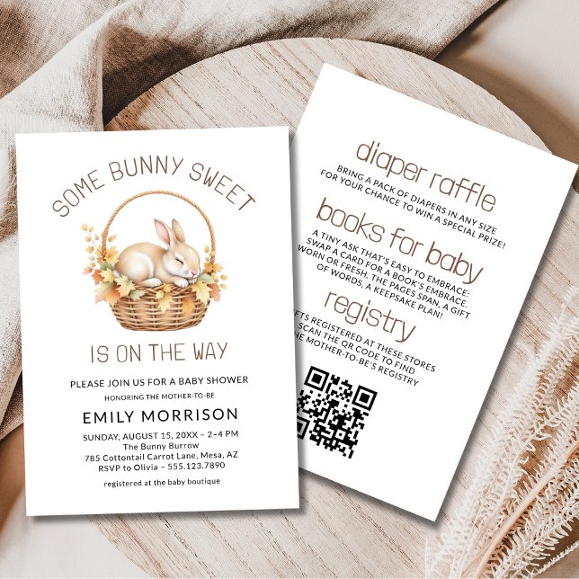 All in One Some Bunny Sweet Fall Baby Shower Invitation (Creator Uploaded)