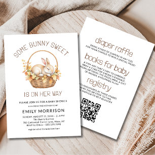 All in One Some Bunny Sweet Girl Baby Shower Invitation