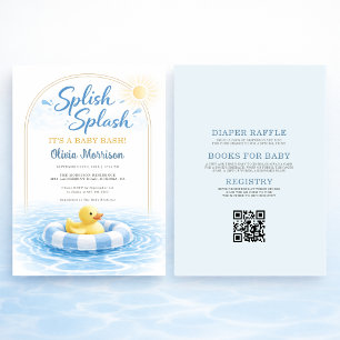 All in One Splish Splash Baby Bash Baby Shower Invitation