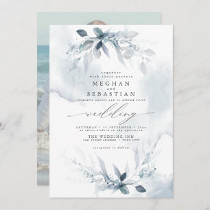 ALL in ONE Wedding custom Dusty Blue Invitation
