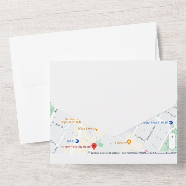 All in One Wedding Invitation Maps (Back)