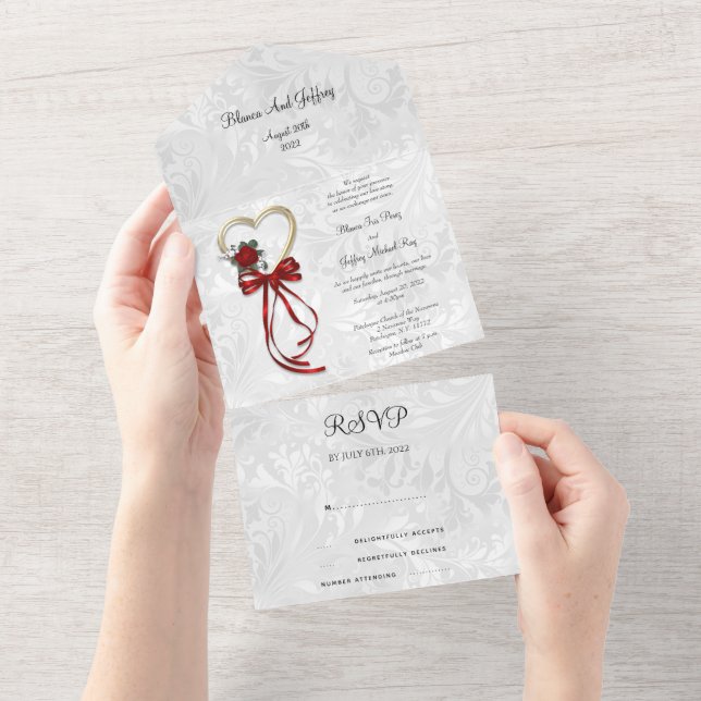 All in One Wedding Invite (Tearaway)