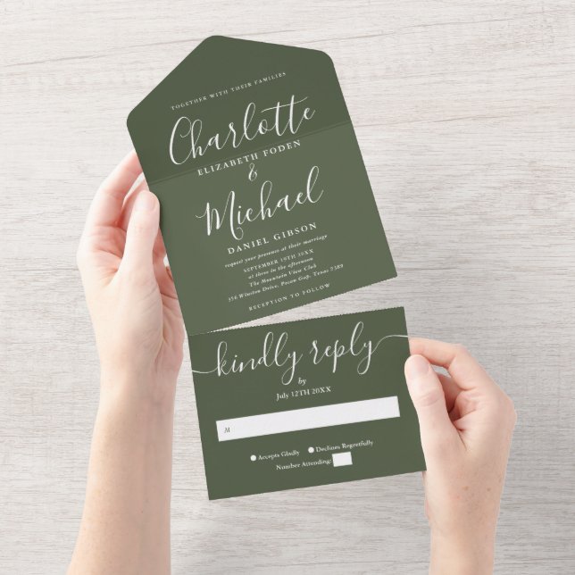 All in One Wedding Invite (Tearaway)