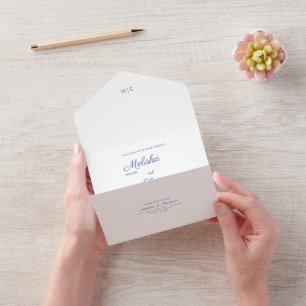 All in One Wedding Invite for a wildflower wedding