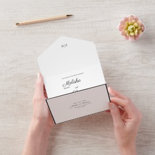 All in One Wedding Invite for a wildflower wedding