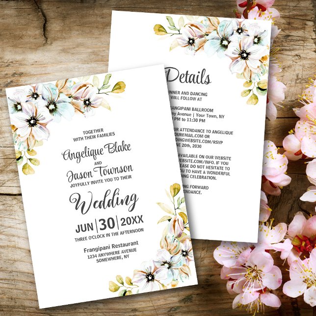 All In One Wildflower Wedding Invitation (Creator Uploaded)