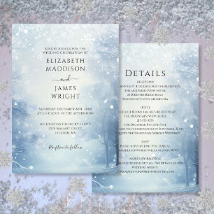 All In One Winter Wonderland Forest Wedding Invitation