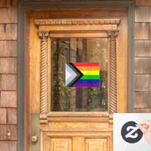 ALL INCLUSIVE RAINBOW FLAG WINDOW CLING