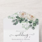 All Inclusive White Roses Floral Wedding RSVP 