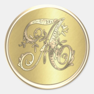 ALL INITIALS Gold Monogram Initial Envelope Seal