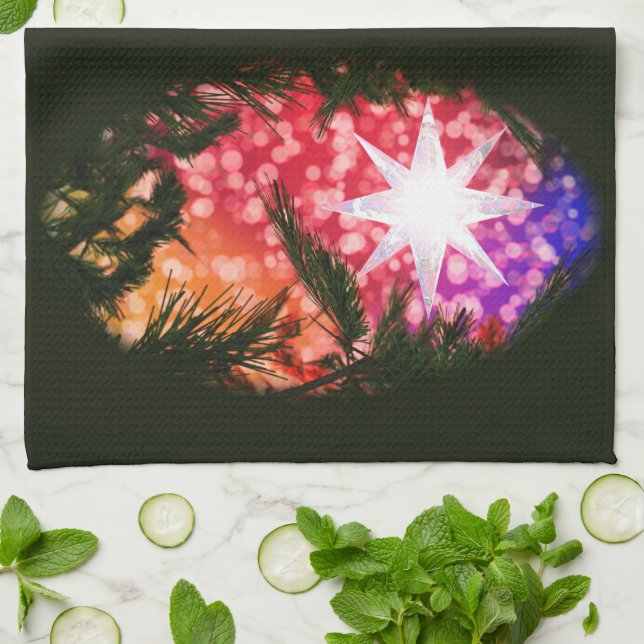 All Is Bright Christmas Kitchen Towel (Folded)