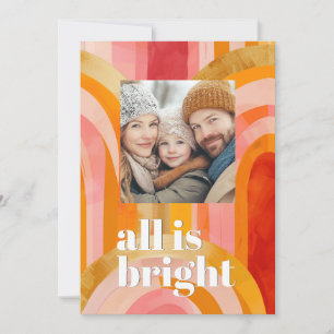 All is Bright Colourful Whimsical Holiday Photo