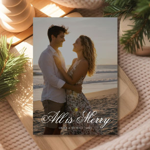 All Is Bright – Couple by the Tree Holiday Card