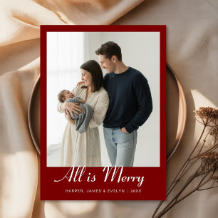All Is Bright – Cute Family with Holiday Card