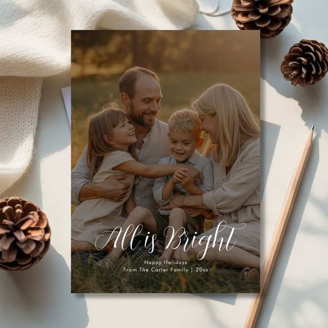 All is Bright Family Christmas Holiday Card (Creator Uploaded)