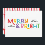 All is bright fun modern bright Christmas twinkle Holiday Card<br><div class="desc">All may not be calm but all can still be bright with this fun modern colourful Christmas card.</div>