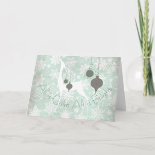 All is Calm All is Bright Deer Greeting Card