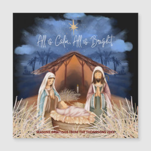 All Is Calm All Is Bright Nativity Star Christmas