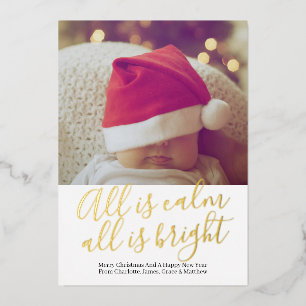 All Is Calm All Is Bright Personalised Christmas