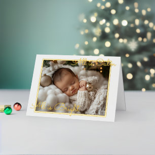 All is Calm, All is Bright   Photo Christmas Foil Holiday Card