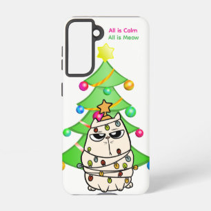 All Is Calm All Is Meow Cat Samsung Galaxy Case