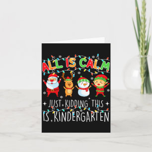 All Is Calm Funny Xmas Kindergarten Christmas Seas Card
