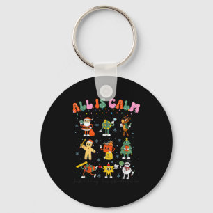 All Is Calm Kindergarten Teacher Christmas Teach M Key Ring