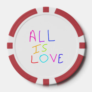 All is love rainbow colourful pride LGBTQ gay june Poker Chips