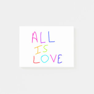 All is love rainbow colourful pride LGBTQ gay june Post-it Notes
